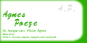 agnes pocze business card